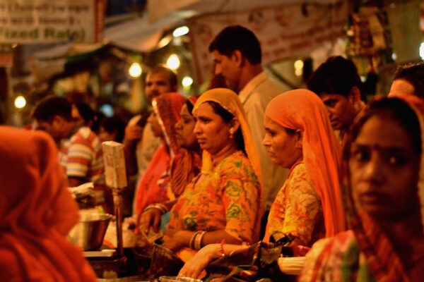 Women buying spices at the evening market, Jodhpur