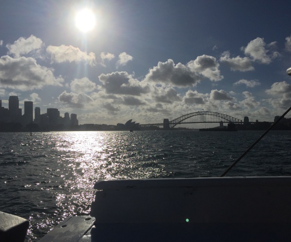 Sunset boat cruise around Sydney Harbour