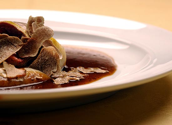 A plate with truffles