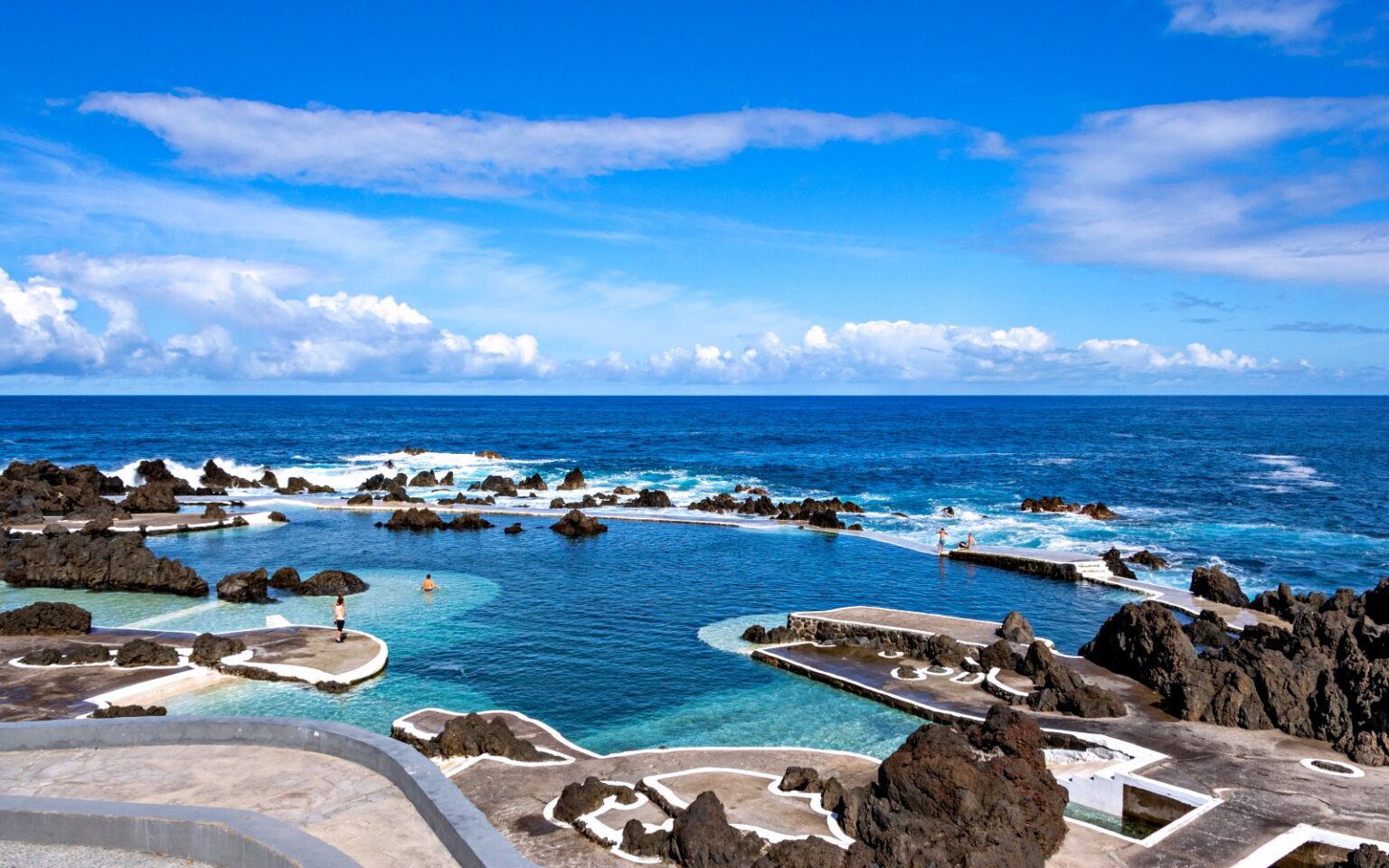 Volcanic lava swimming pool at Porto Moniz, Madeira Island Fleewinter