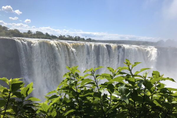 Sustainable stays - Vic Falls at high water level