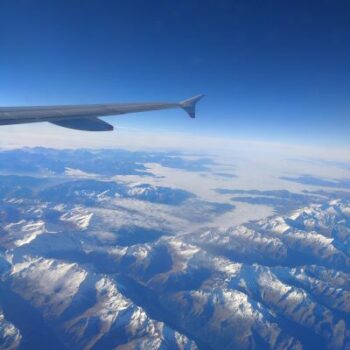 Looking out of the plane window