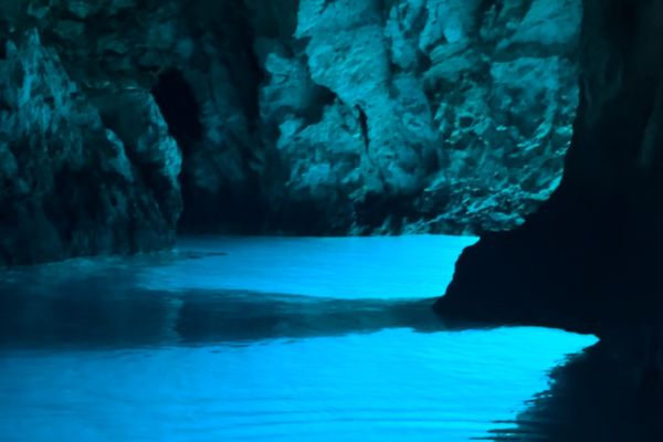 Inside the blue cave Bisevo island