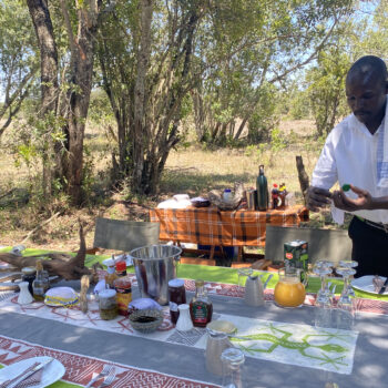 Kenya Familiarising trip - Bush lunch at Ol Pejeta Conservancy