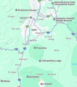 ECUADOR HIKING MAP