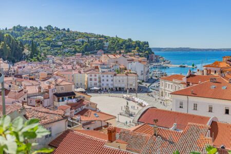 Birdseye view of Piran