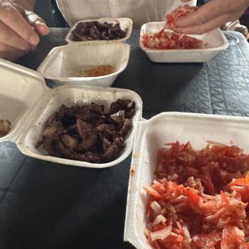 Kapana beef and salsa