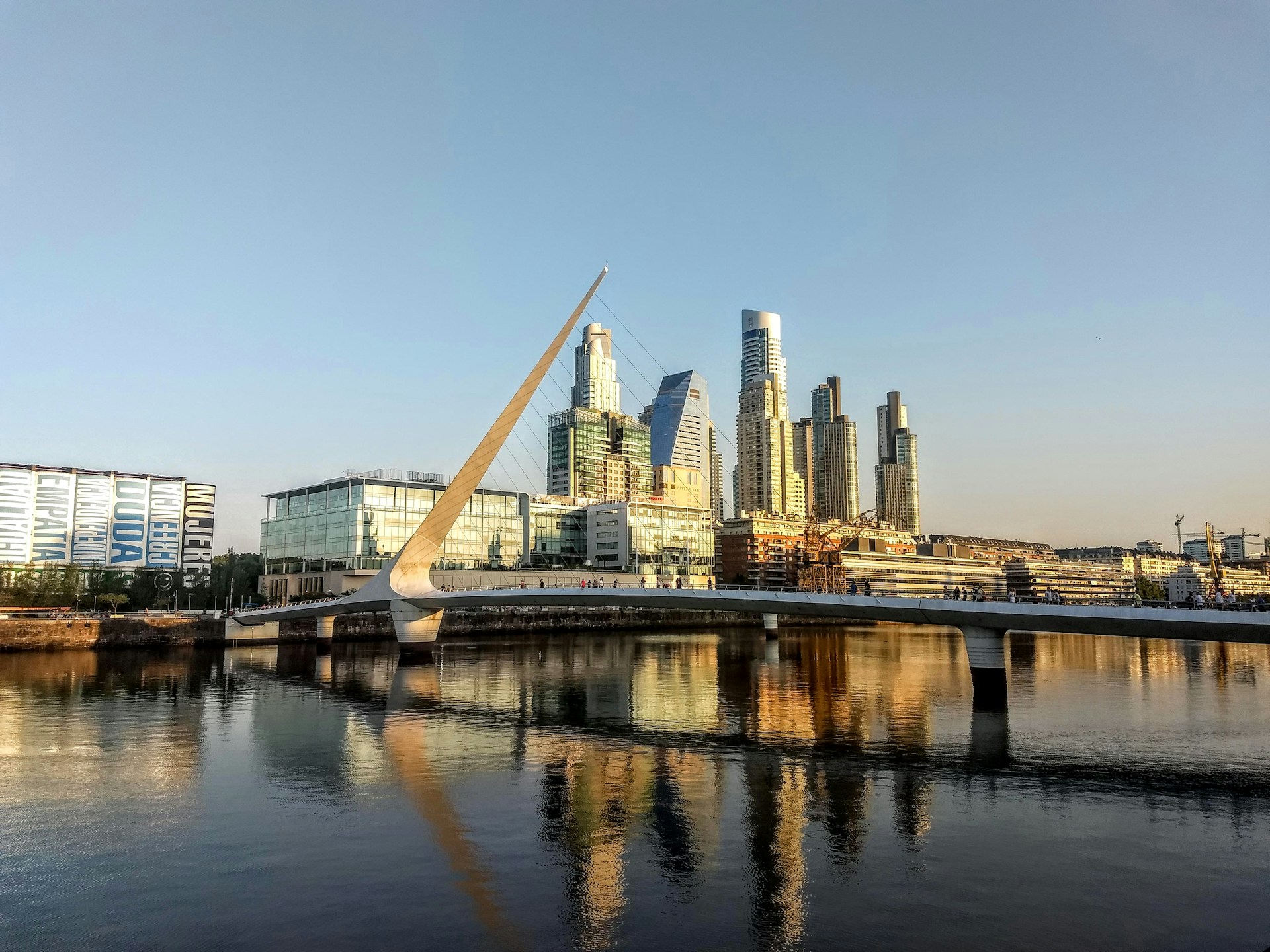 View of Puerto Madero in Buenos Aires from the river