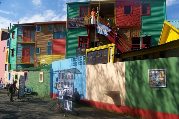 Colourful houses in La Boca, Buenos Aires