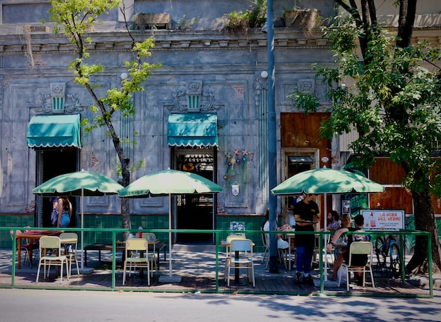 Cafe outdoor seating in Palermo Soho, Buenos Aires