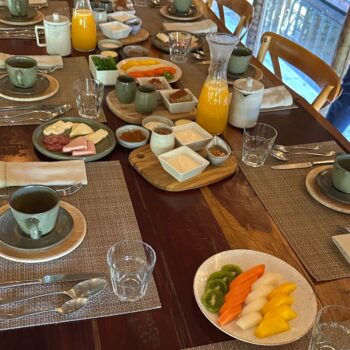 Breakfast time at Pousada Trijuncao