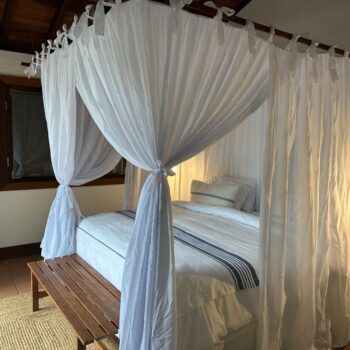 Master suite bedroom at O Sitio on Ilha Grande Brazil